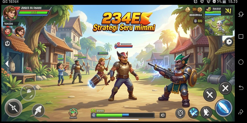 Screenshot terdiri dari gameplay intens dan strategi dalam 234E.