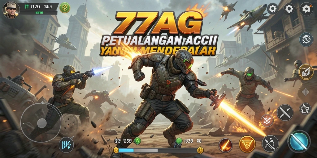 Tampilan grafis keren dari gameplay 77AG yang penuh aksi.