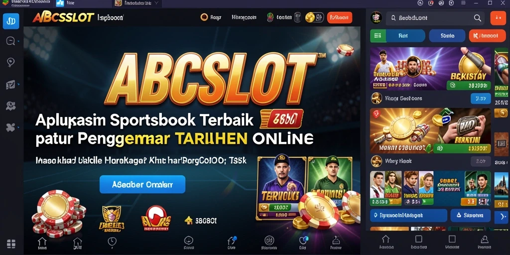 Tampilan menarik dari aplikasi Sportsbook ABCSLOT yang menampilkan taruhan langsung.