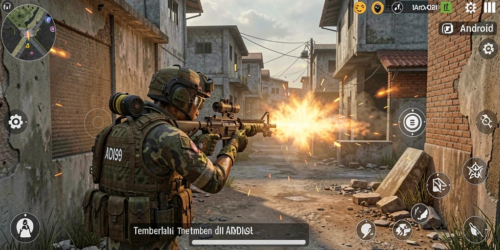Tampilan gameplay seru di ADI99 dengan pertempuran mendebarkan.