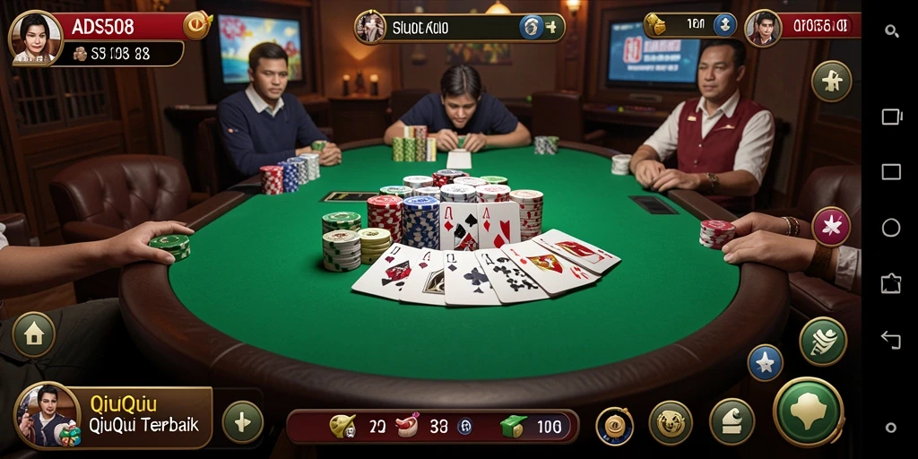 Screenshot gameplay menunjukkan pertarungan QiuQiu yang mendebarkan.