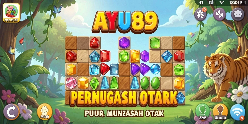Tampilan gameplay AYU89 dengan aktivitas puzzle yang seru.