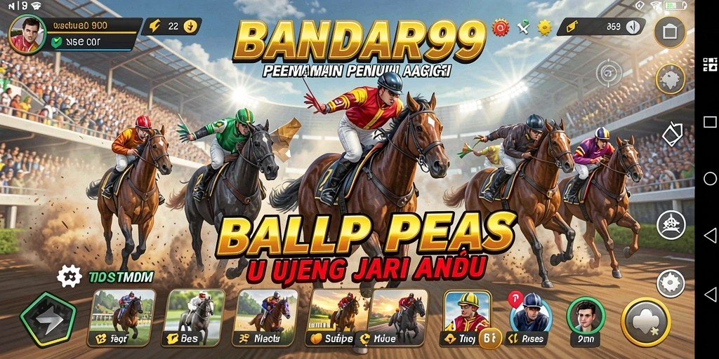 Tangkapan layar gameplay BANDAR99 menunjukkan balapan yang seru dan penuh aksi.