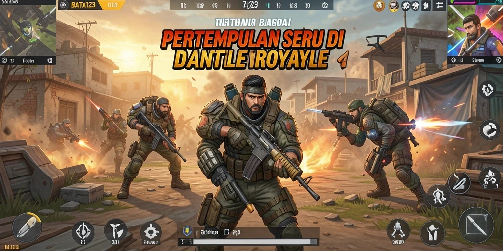 Screenshot BATA123 menampilkan aksi seru dalam pertempuran Battle Royale.