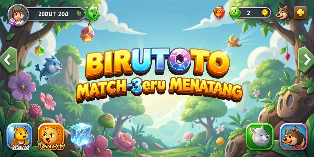 Tampilan utama gameplay BIRUTOTO yang seru dan penuh warna.