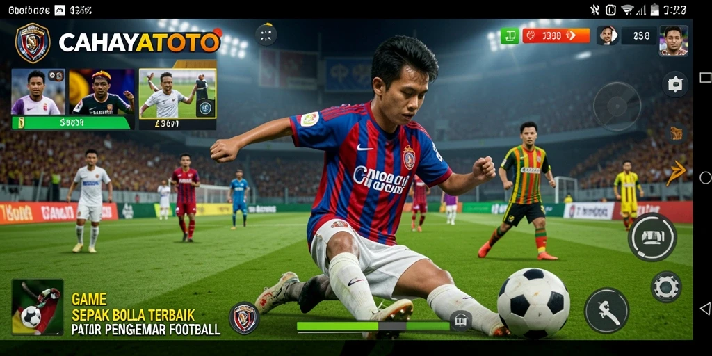 Tampilan gameplay CAHAYATOTO yang mendebarkan di lapangan hijau.