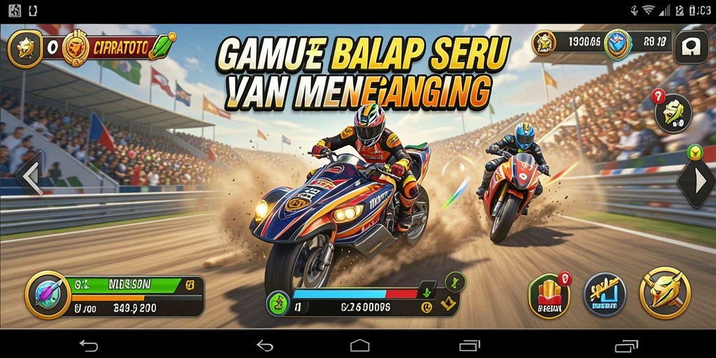 Gameplay Racing menegangkan di CIPUTRATOTO dengan lintasan yang penuh tantangan.