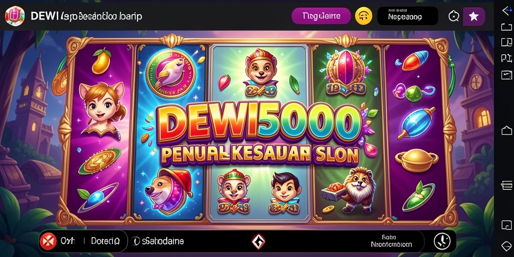 Tampilan utama DEWI5000 dengan gameplay Slot yang menarik.