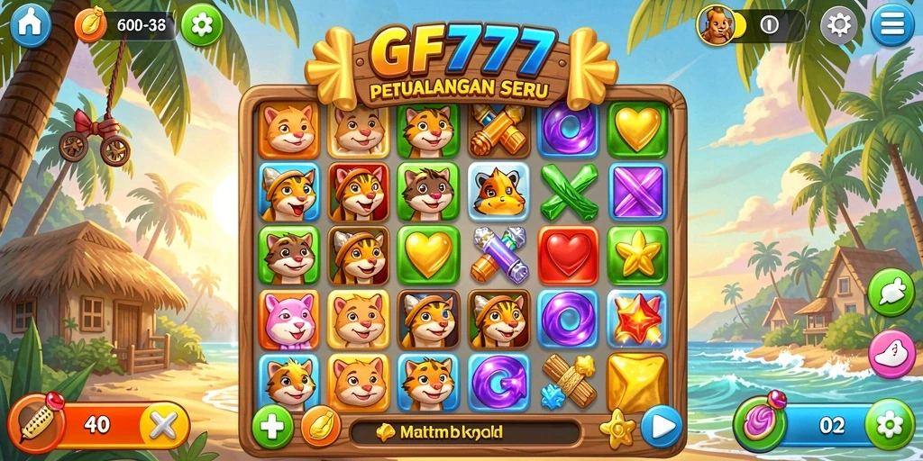 Gameplay seru dalam GF777 yang penuh warna dan tantangan.