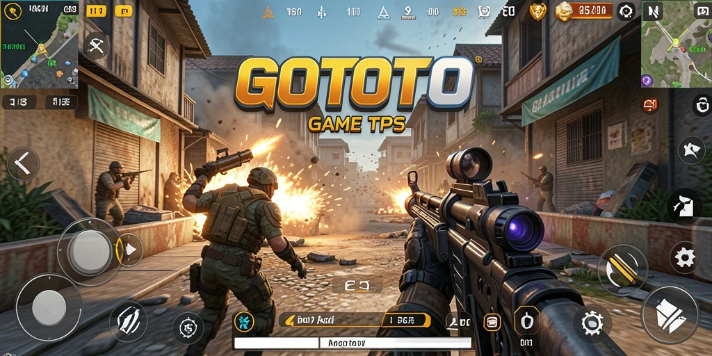 Tampilan gameplay TPS GOTOTO yang seru dan menegangkan.