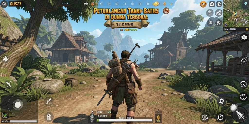 Screenshot GUS77 menampilkan aksi seru dalam dunia terbuka yang luas.
