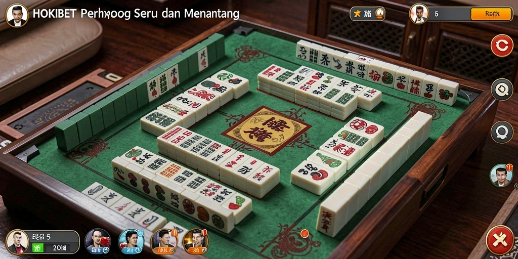 Screenshot HOKIBET menunjukkan pemain sedang menikmati permainan Mahjong yang seru.