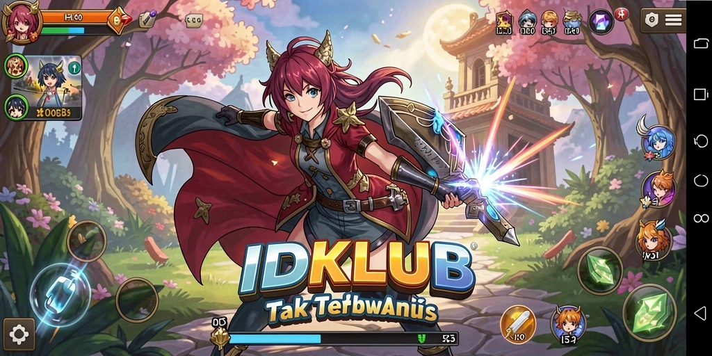 Tampilan gameplay seru di dunia Anime yang penuh warna.