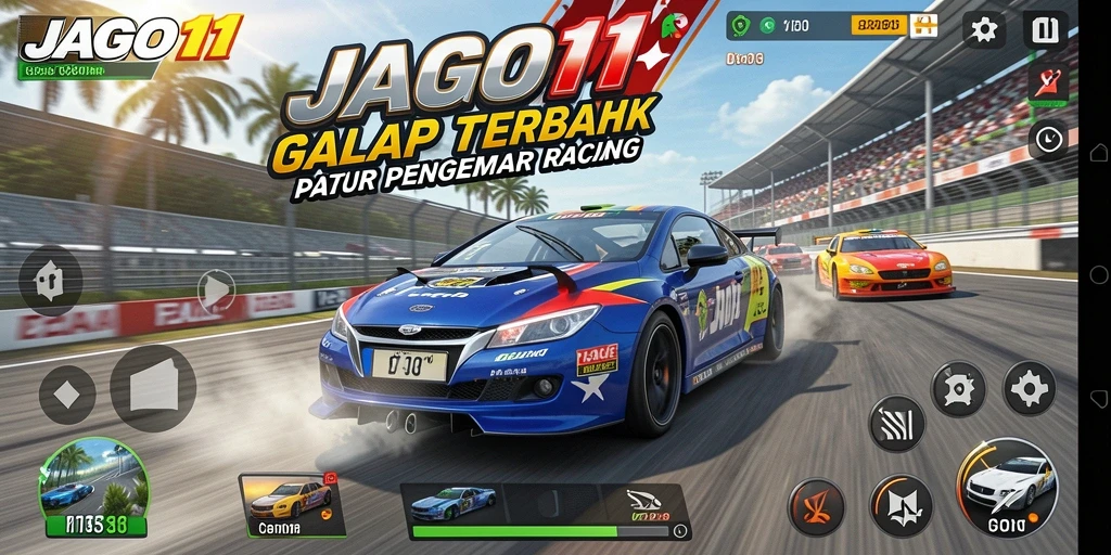 Tampilan menarik dari gameplay balap yang mendebarkan.