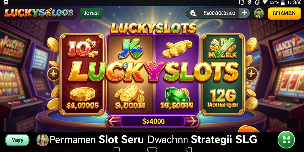 Tampilan gameplay LUCKYSLOTS yang mendebarkan dan penuh warna.