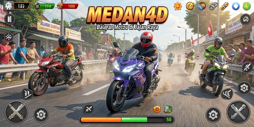 Gameplay balapan motor yang mendebarkan di MEDAN4D.