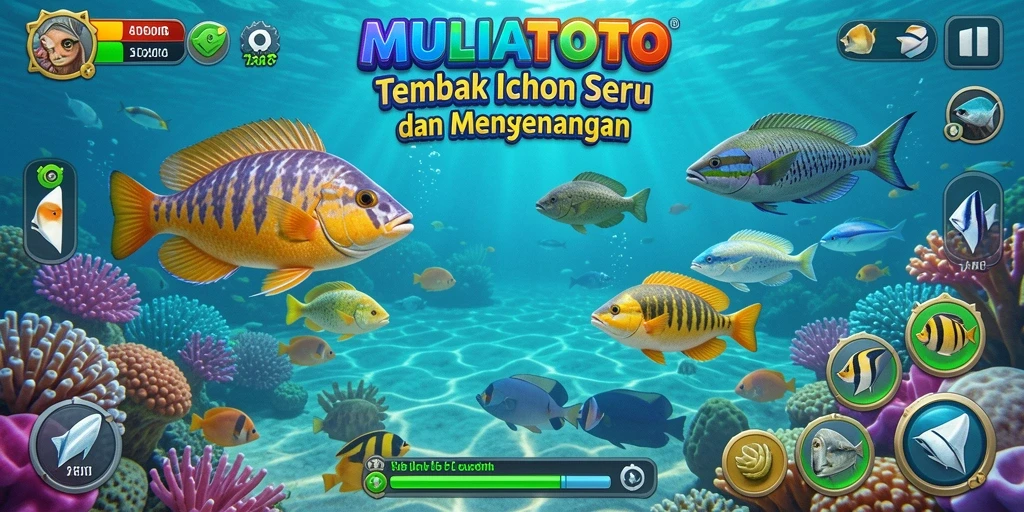 Gameplay seru dari MULIATOTO dengan aksi tembak ikan.