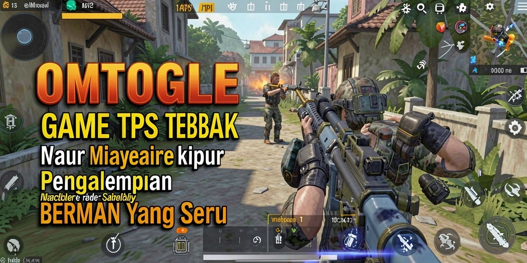 Screenshot utama OMTOGEL menampilkan aksi seru dalam gameplay TPS.