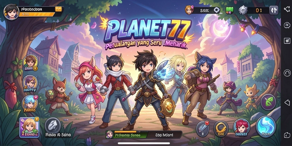 Tampilan dinamis dari gameplay PLANET77 yang penuh aksi.