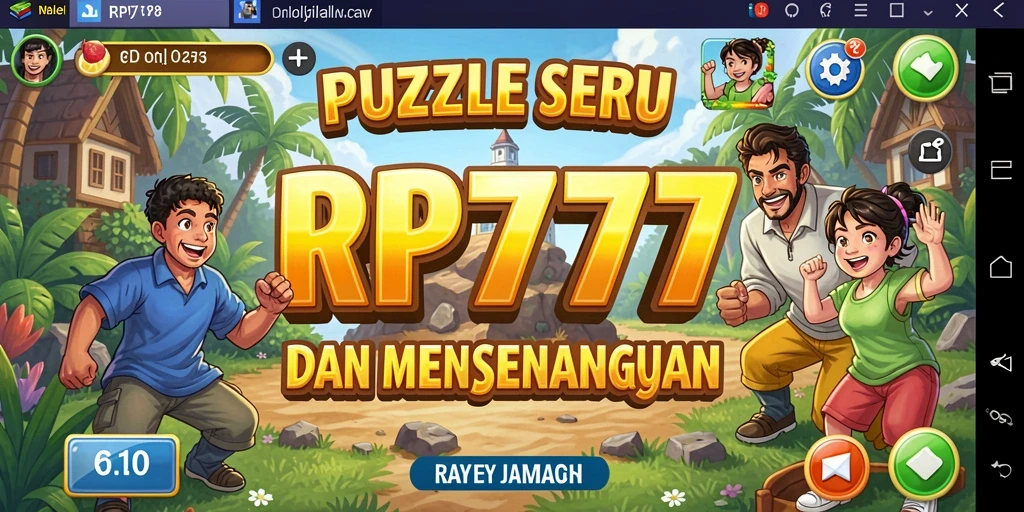 Tampilan screenshot RP777 menampilkan gameplay puzzle yang menarik dan berwarna.
