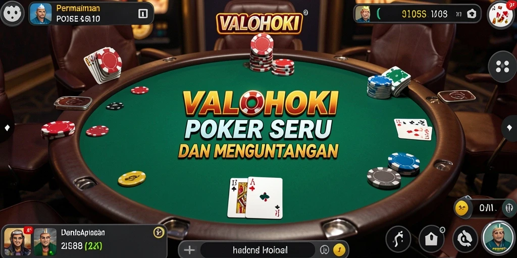 Screenshot VALOHOKI menampilkan permainan Poker yang seru dan interaktif.