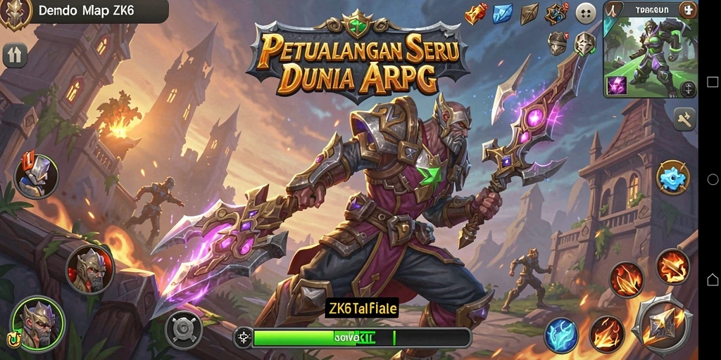 Tampilan gameplay seru ZK6 dengan aksi pertempuran yang mendebarkan.